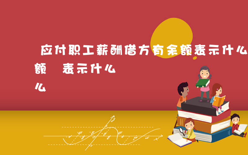 应付职工薪酬借方有余额表示什么-借方有余额 表示什么
